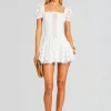 Dresses*Retrofete Mexik Short Dress White Samoa