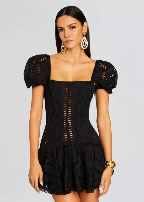 Resort '24*Retrofete Mexik Short Dress Black Samoa