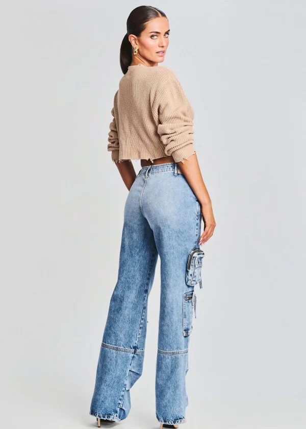 Neutral Moments*Retrofete Mid Cropped Devin Sweater Tan