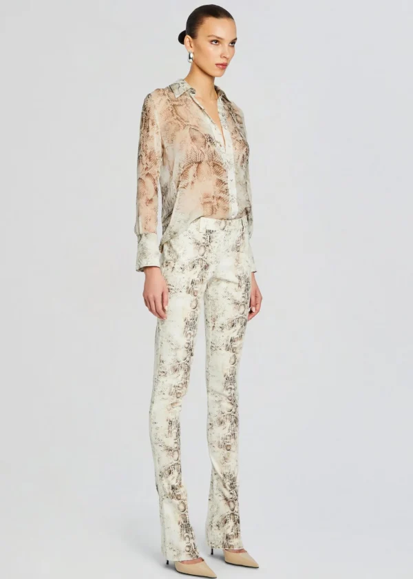 RETROFÊTE*Retrofete Milena Silk Blouse Vintage Snake