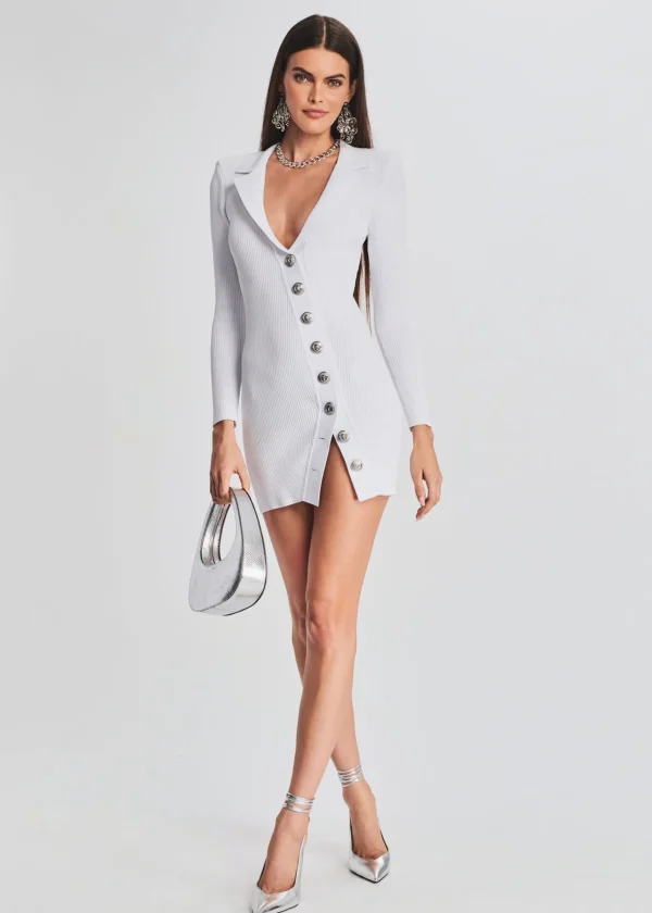 RETROFÊTE*Retrofete Mimi Rib Knit Dress White