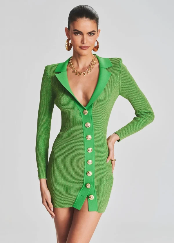 RETROFÊTE*Retrofete Mimi Rib Knit Dress Green