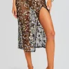 Night Out*Retrofete Mirage Embellished Skirt Black/Gold