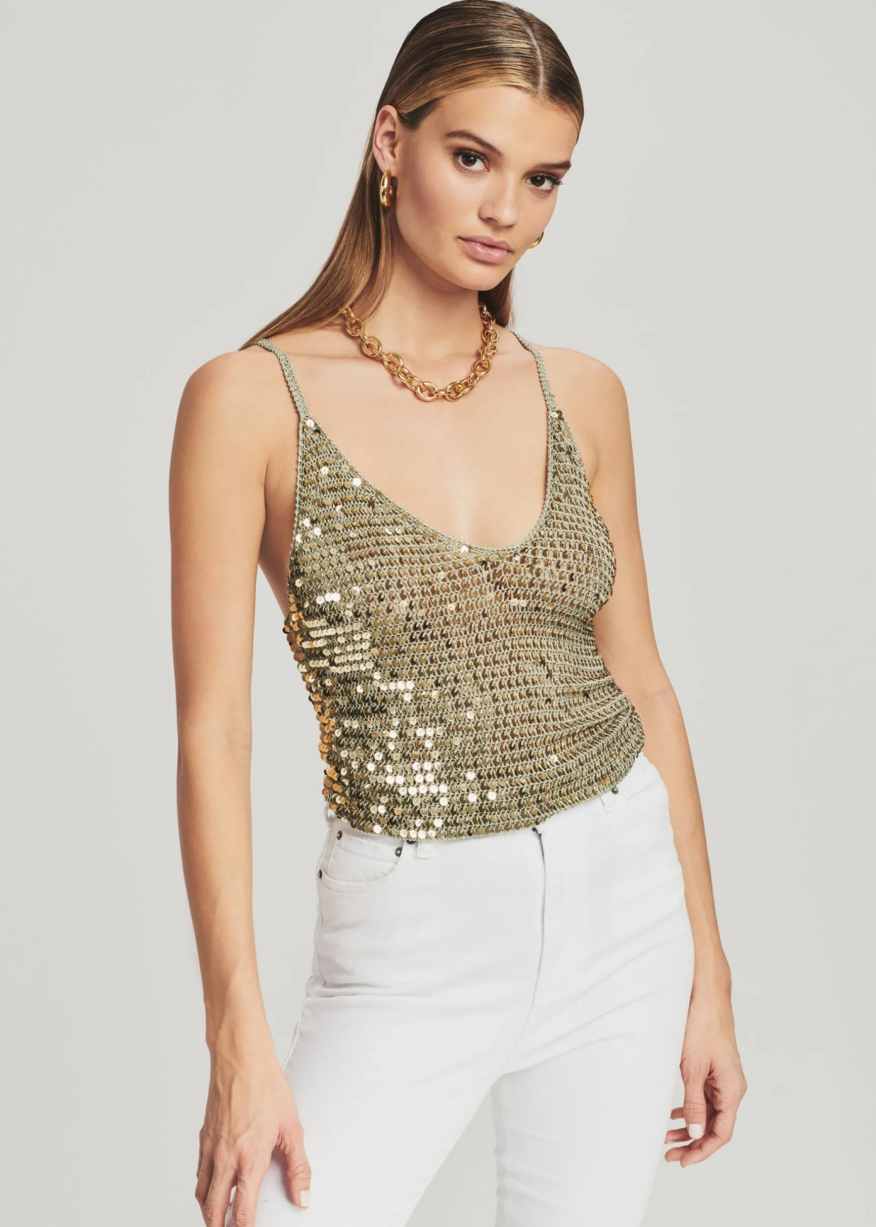 molly_sequin_crochet_top_0-1.webp Final Sale*Retrofete Molly Sequin Crochet Top Sage