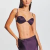 Tops*Retrofete Monet Silk Bra Eggplant