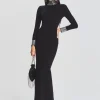 RETROFÊTE*Retrofete Monroe Embellished Knit Dress Black