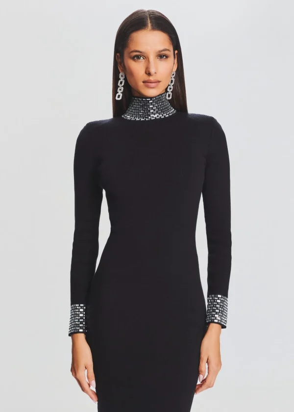Dresses*Retrofete Monroe Embellished Knit Dress Black