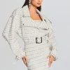 Exclusively Ours*Retrofete Mora Embellished Leather Jacket Optic White