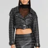 Jackets*Retrofete Mora Embellished Leather Jacket Black