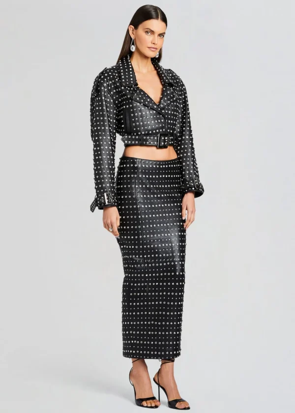 Jackets*Retrofete Mora Embellished Leather Jacket Black
