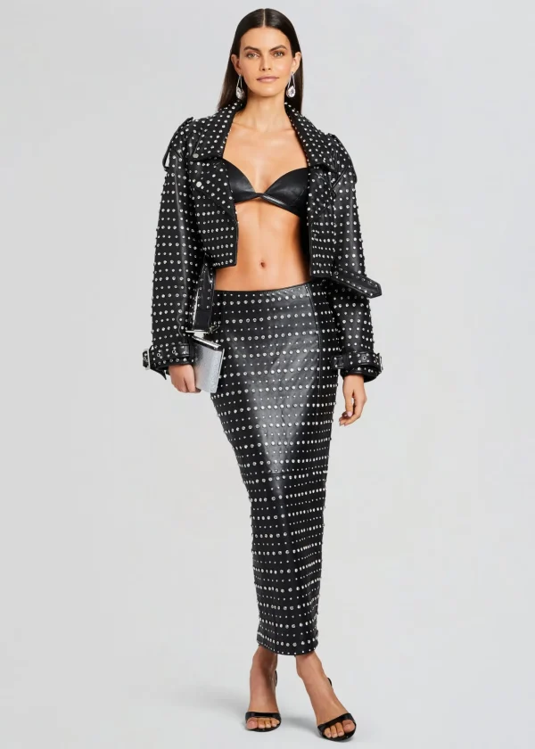 Jackets*Retrofete Mora Embellished Leather Jacket Black