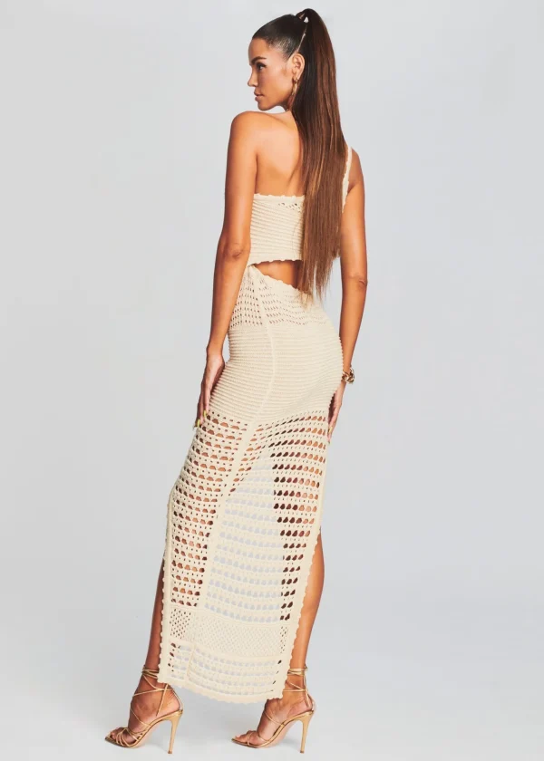 RETROFÊTE*Retrofete Moretti Crochet Dress Ivory/Gold