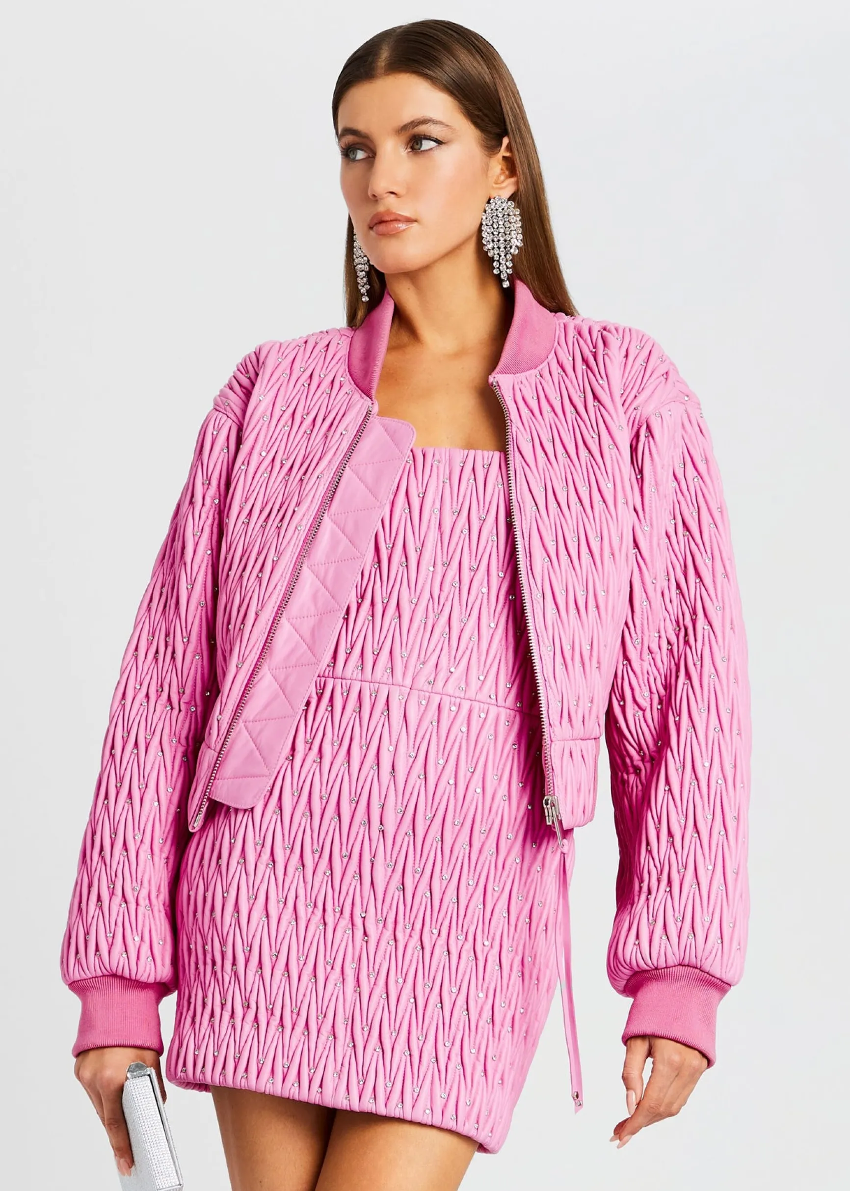 morgana_embellished_leath_0-3.webp Jackets*Retrofete Morgana Embellished Leather Jacket Begonia Pink