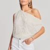 Sequin Styles*Retrofete Myles Sequin Top Iridescent White
