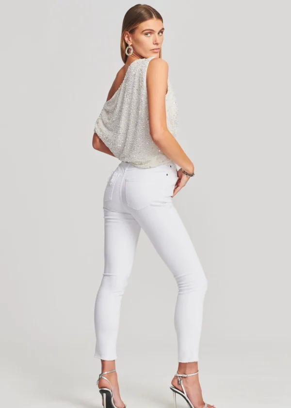 Sequin Styles*Retrofete Myles Sequin Top Iridescent White