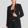 Jackets*Retrofete Natal Blazer Black w/ Satin