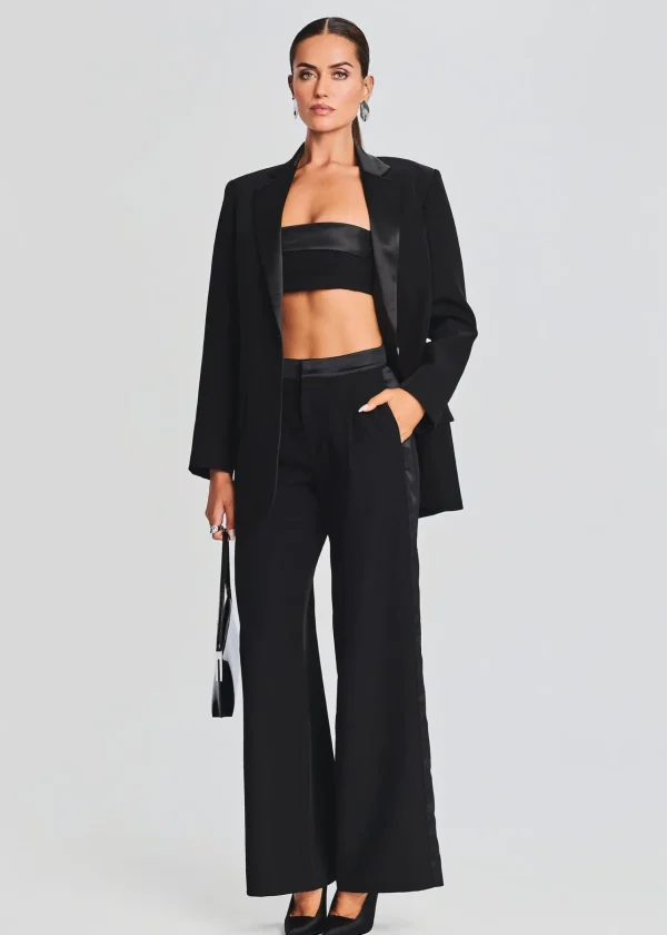 Jackets*Retrofete Natal Blazer Black w/ Satin
