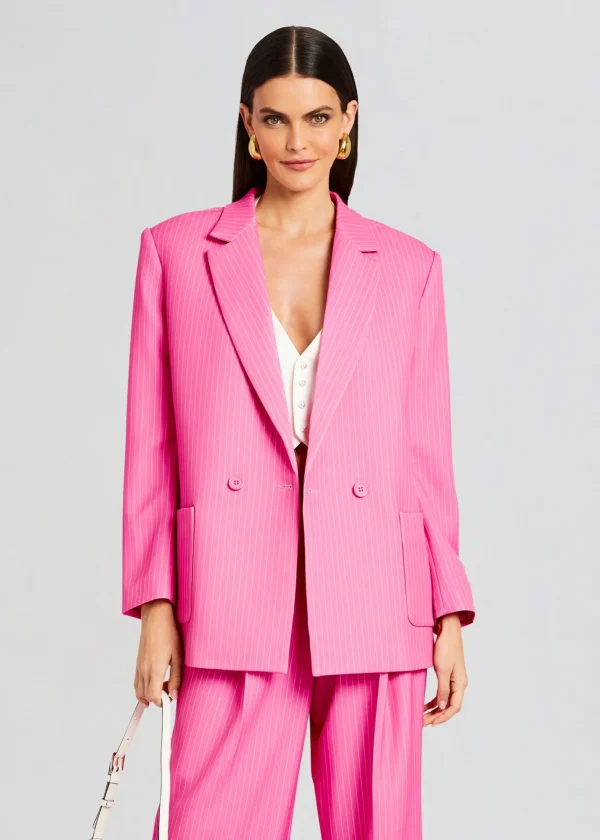 Best Sellers*Retrofete Natasha Blazer Pink/White Stripe
