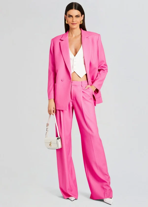 Best Sellers*Retrofete Natasha Blazer Pink/White Stripe