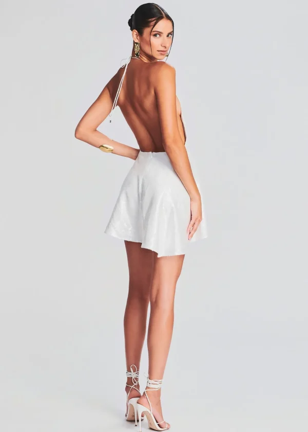Bridal Shower*Retrofete Natasha Sequin Dress White/Sequin