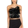 Tops*Retrofete Nicki Feather Top Black