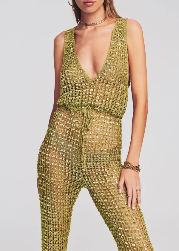 Bachelorette Party*Retrofete Nirvana Jumpsuit Pistachio