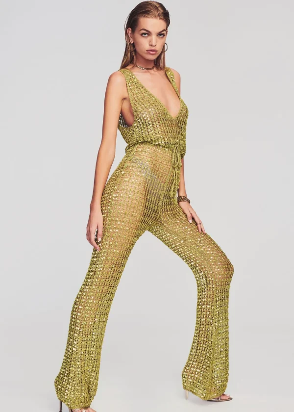 Bachelorette Party*Retrofete Nirvana Jumpsuit Pistachio