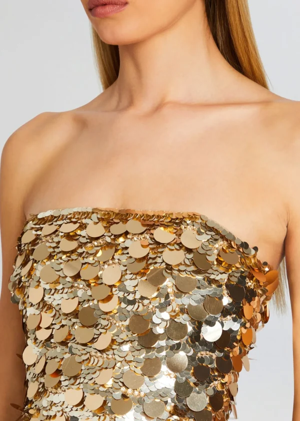 RETROFÊTE*Retrofete Nolia Sequin Embellished Dress Champagne Dust