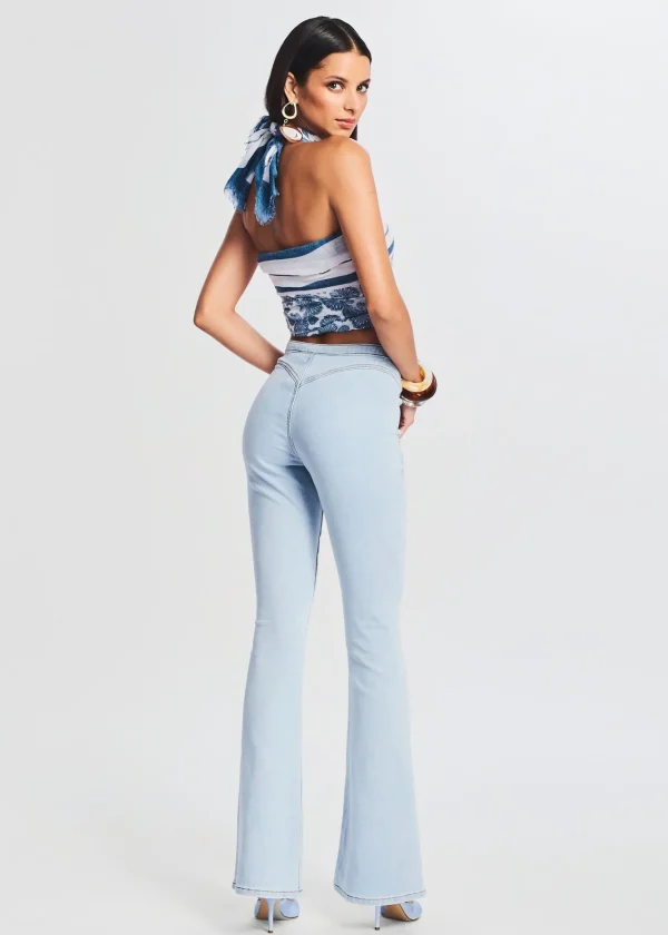 Bottoms*Retrofete Nora Mid Rise Flare Jean Skylight