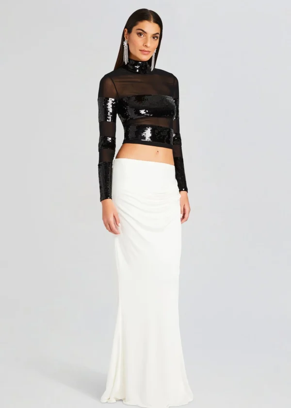 Resort '24*Retrofete Nyx Sequin Top Black