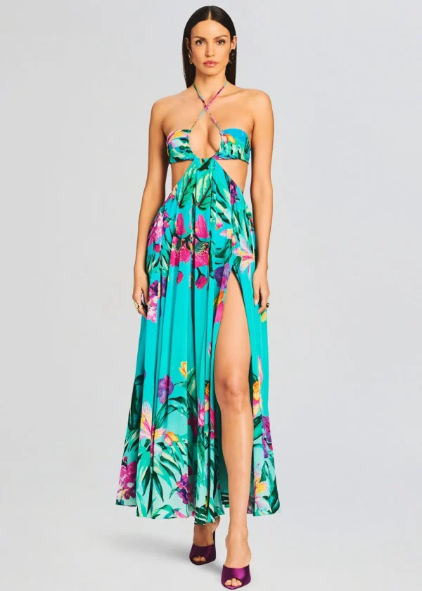 Dresses*Retrofete Ocean Maxi Dress Turquoise