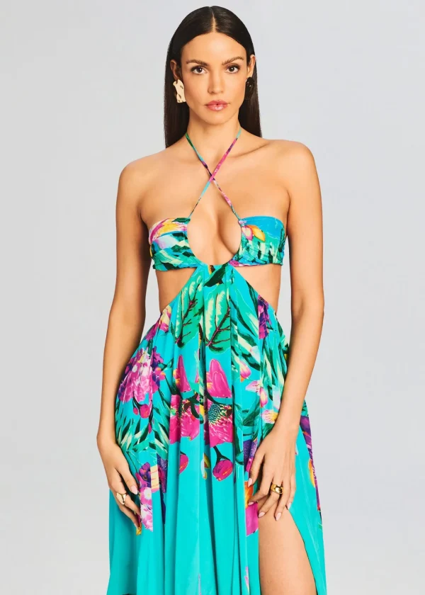 Resort '24*Retrofete Ocean Maxi Dress Turquoise