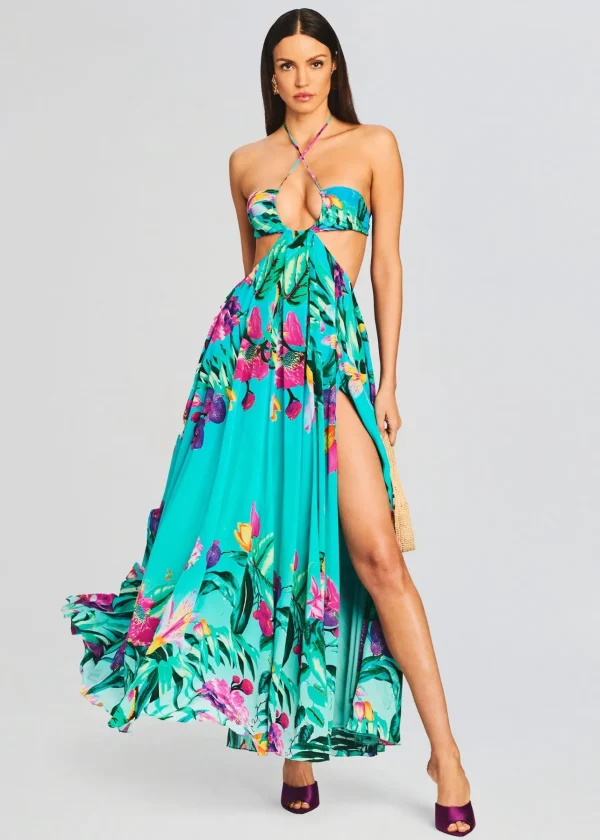 Dresses*Retrofete Ocean Maxi Dress Turquoise