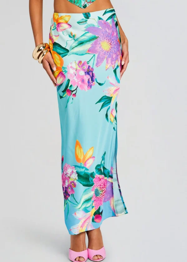 Resort '24*Retrofete Ocean Skirt Turquoise