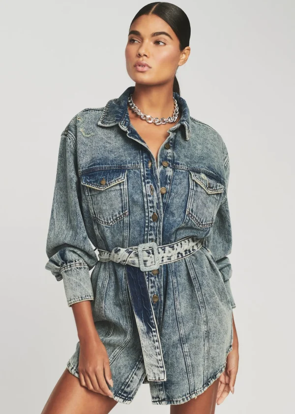 RETROFÊTE*Retrofete Odette Shirtdress Oceanside