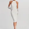 Sequin Styles*Retrofete Olivia Midi Sequin Dress White