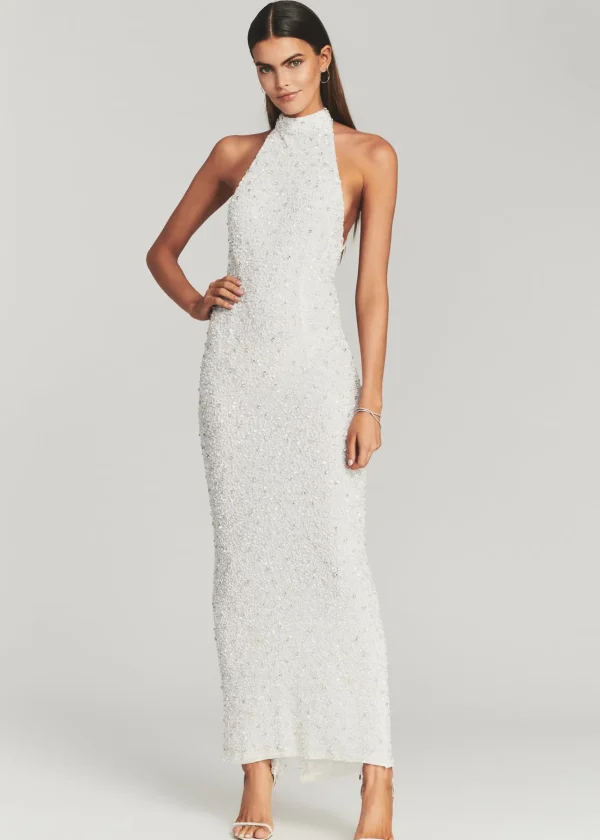 Bridal Party*Retrofete Olivia Sequin Dress White