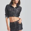 Jackets*Retrofete Ollie Cropped Denim Jacket Dark Denim Foiling