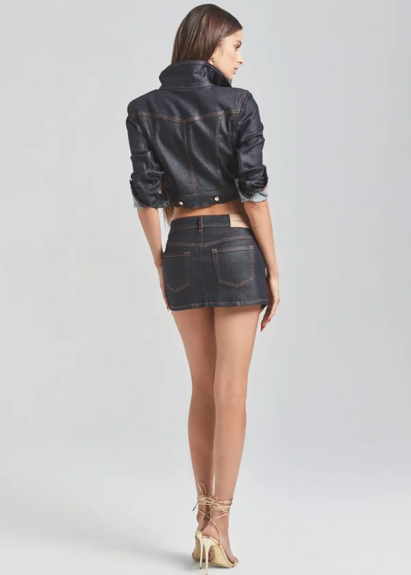 Jackets*Retrofete Ollie Cropped Denim Jacket Dark Denim Foiling