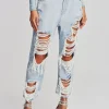 Bottoms*Retrofete Omar Drop Boyfriend Jean Light Laguna