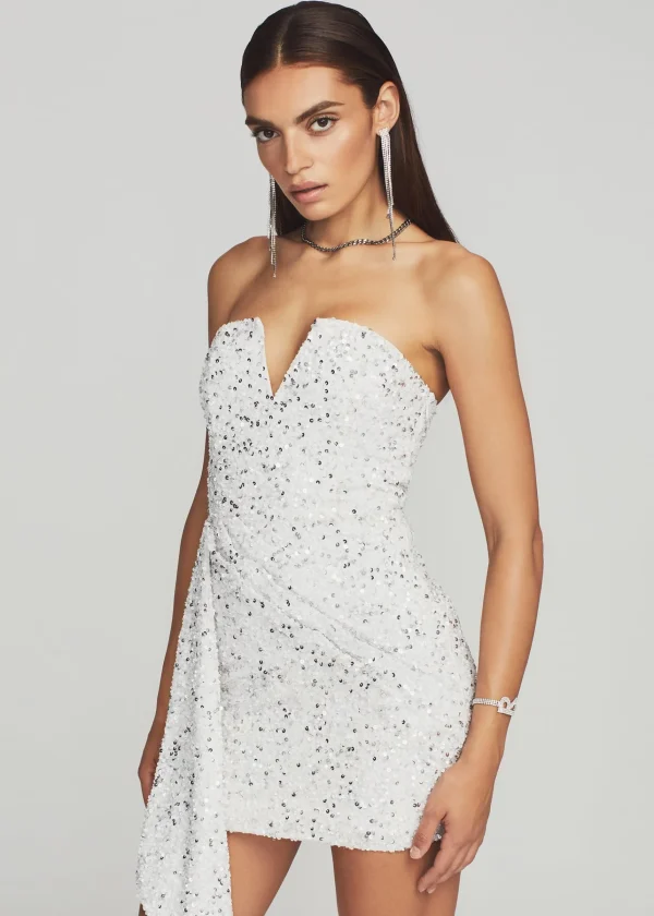 RETROFÊTE*Retrofete Omer Sequin Dress White