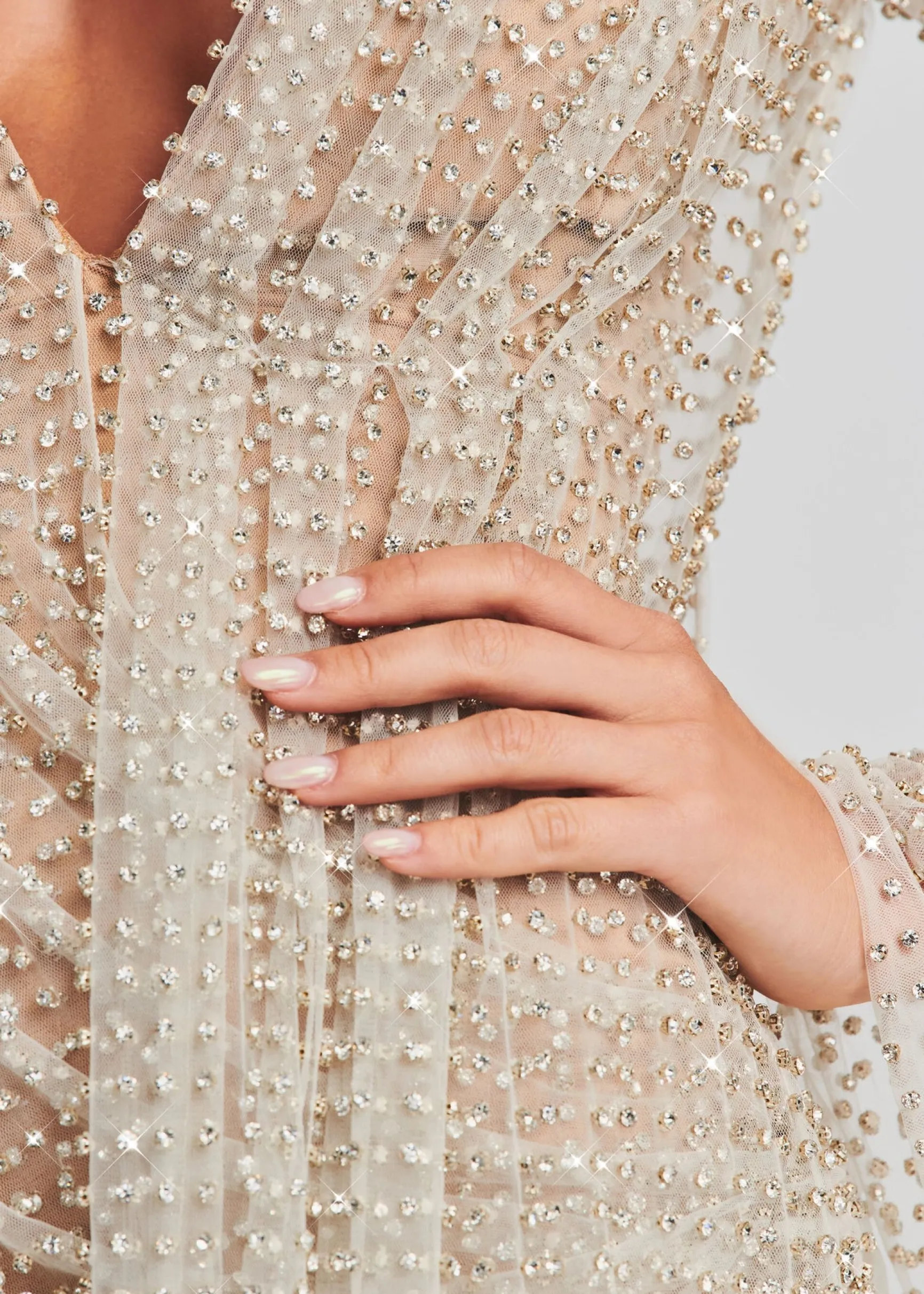 opal_crystal_embellished__1-4.webp Dresses*Retrofete Opal Crystal Embellished Dress White with Silver