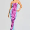 Resort '24*Retrofete Opal Long Dress Turquoise and Pink