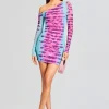 Trending*Retrofete Opal Short Dress Turquoise and Pink