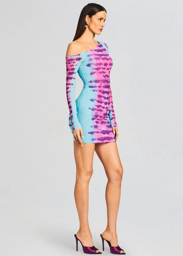 Dresses*Retrofete Opal Short Dress Turquoise and Pink