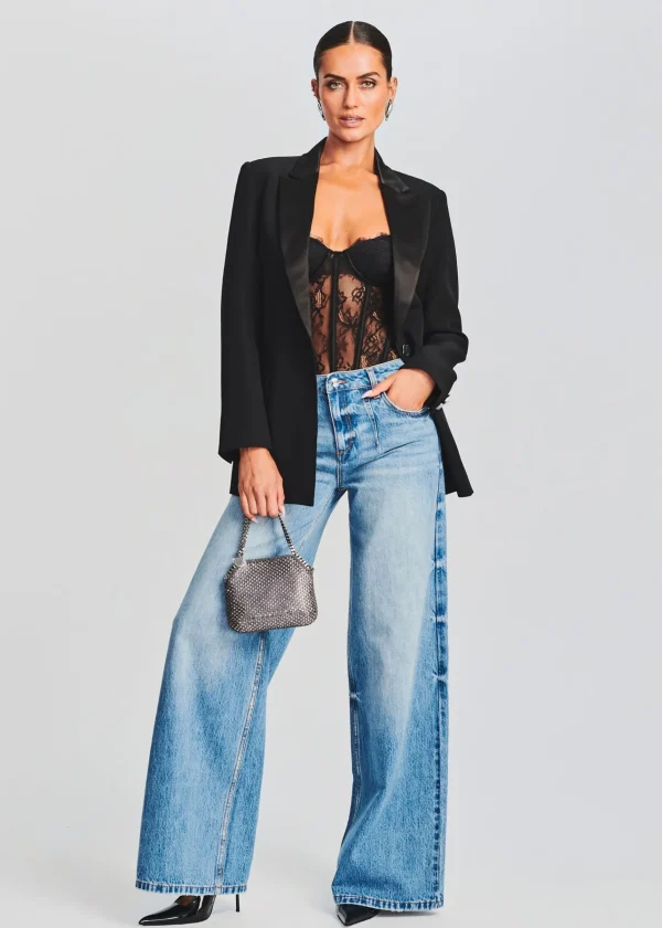 RETROFÊTE*Retrofete Otto Lace Bodysuit Black