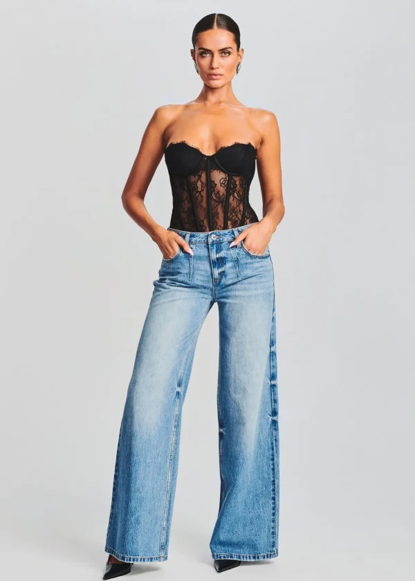 RETROFÊTE*Retrofete Otto Lace Bodysuit Black