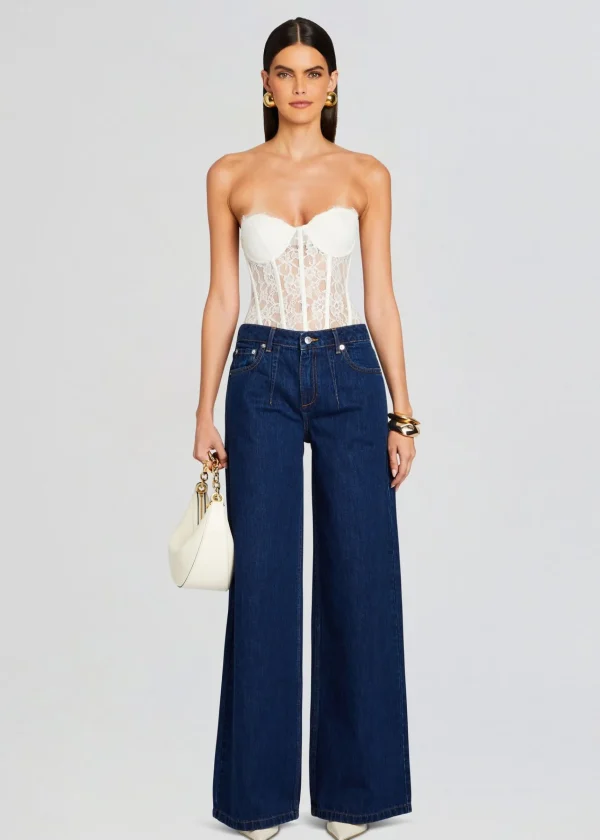 RETROFÊTE*Retrofete Otto Lace Bodysuit White