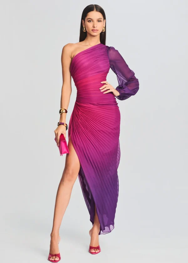 Dresses*Retrofete Paige Long Dress Pink and Purple