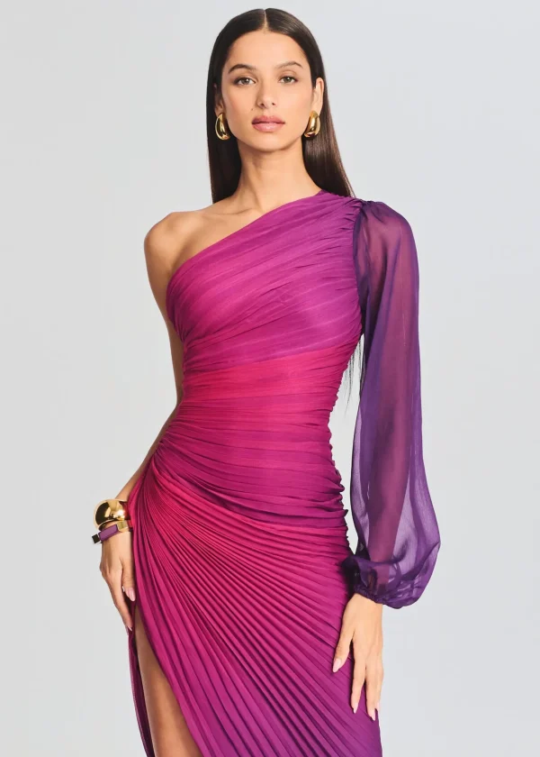 Dresses*Retrofete Paige Long Dress Pink and Purple